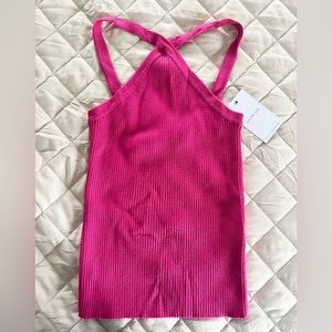 Petal & Pup Hot Pink Criss Cross Tank